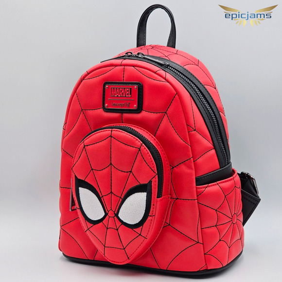 Loungefly Marvel Spider-Man Quilted Mask Mini Backpack main image 4